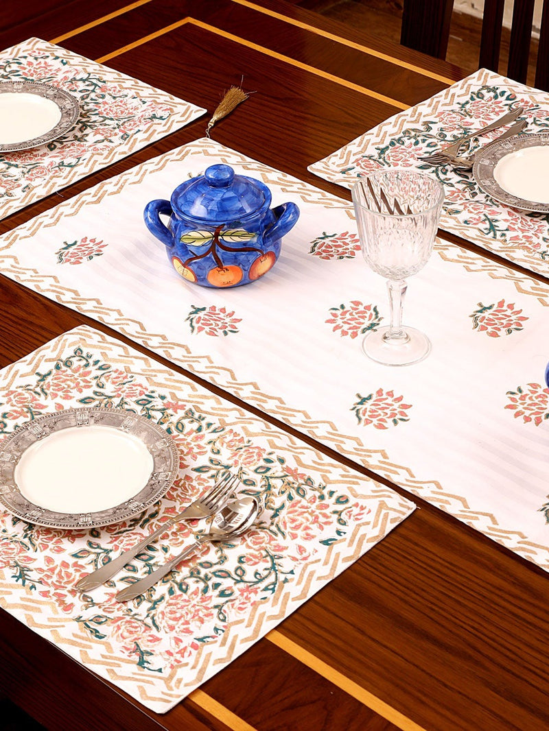 Block Printed Table Runner & Placemats